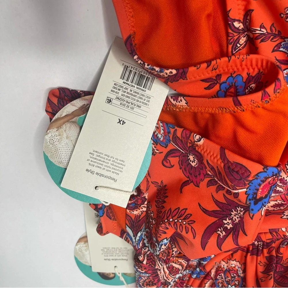 New Rhode 2 piece swimsuit bikini size 22 top‎ and 4x bottoms